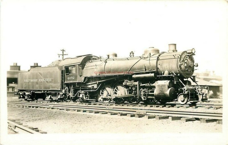 Railroad, Baltimore and Ohio Engine 4072, RPPC