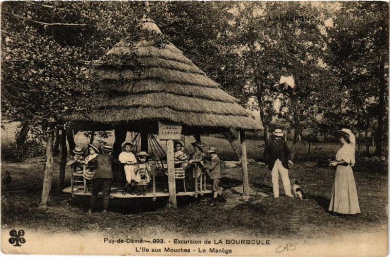 CPA La BOURBOULE L'Ile aux Mouches le Manége (720713)