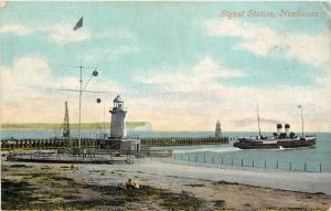 c1907 Postcard Signal Station & Light House, Newhaven UK East Sussex posted