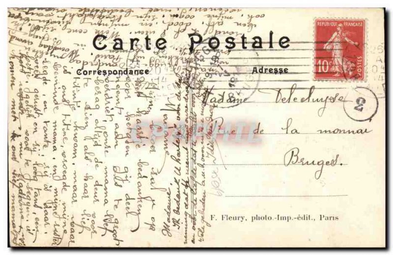 Old Postcard Paris Buttes Chaumont Park Suspension Bridge