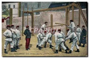 Old Postcard Army Infantry games jousting Gallic