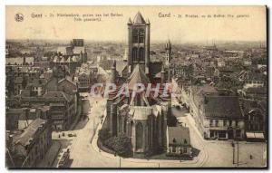 Postcard Old Gent St Nicolas saw the belfry