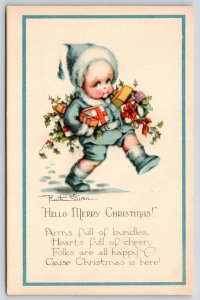 Ruth Welch Stiver Christmas~Boy in Blue~Arms Full of Bundles~Heart Full Of Cheer