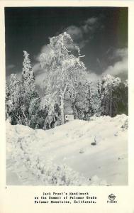 Frosts Palomar Grade Winter 1940s San Diego California Frasher RPPC 