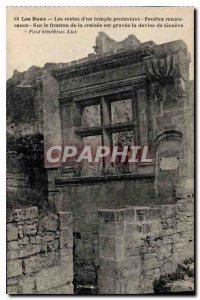 Old Postcard Les Baux The remains of a Protestant revival window temple on Fr...