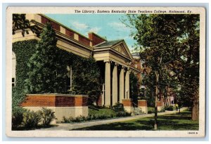 1945 The Library Eastern Kentucky State Teachers College Richmond KY Postcard