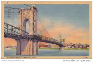 Suspension Bridge Cincinnati Oho 1940