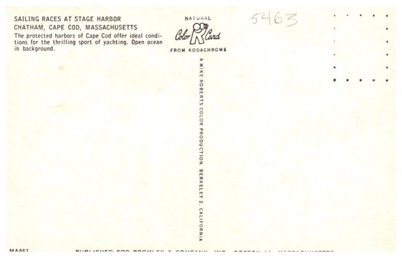 Massachusetts Chatham Sailing Races at Stage Harbor