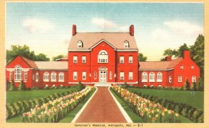 Vintage Postcard Governor's Mansion Annapolis Maryland MD Goodwich Distributor