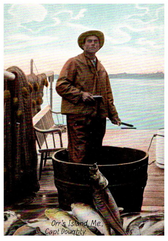 Maine Orr's Island  Capt. Doughty , load of fish