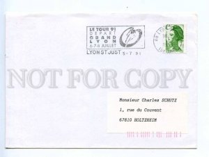 417264 FRANCE 1991 year cycling sport Grand Lyon cancellations real posted COVER
