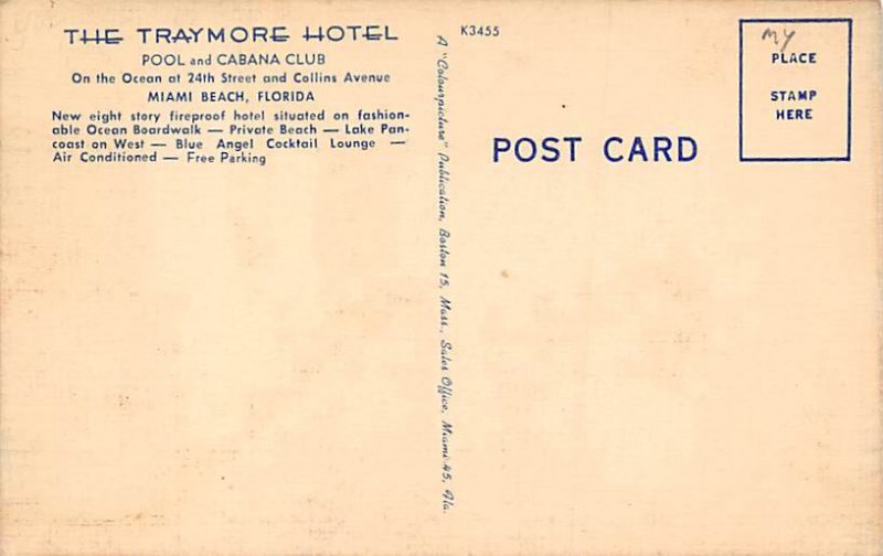 Traymore Hotel Ocean Lobby Miami Beach FL