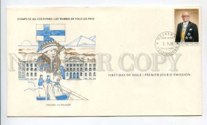 424595 FINLAND 1980 year First Day COVER certificate w/ signature