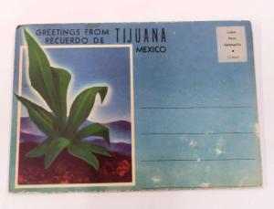 Tijuana Mexico Greetings Vintage Postcard Folder J76948