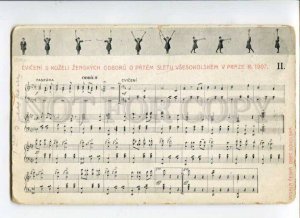 288605 SOKOL Czech Slet ATHLET Music Vintage 1907 year PC #2