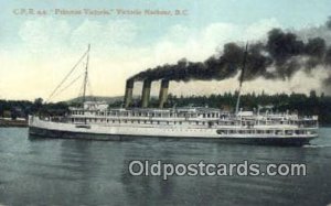 Steamer SS Princess Victoria, Victoria Harbor, British Columbia, BC Steam Shi...