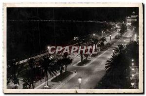 Old Postcard Nice Vieux Port Night