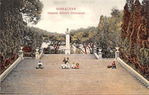 General Elliot's Monument Gibraltar Postcard.