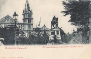 B80872 el parque seminario con la estatua de  guyaquil  ecuador front/back image