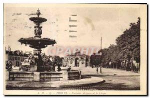 Postcard Old Fountain Argence Troyes and Cirque