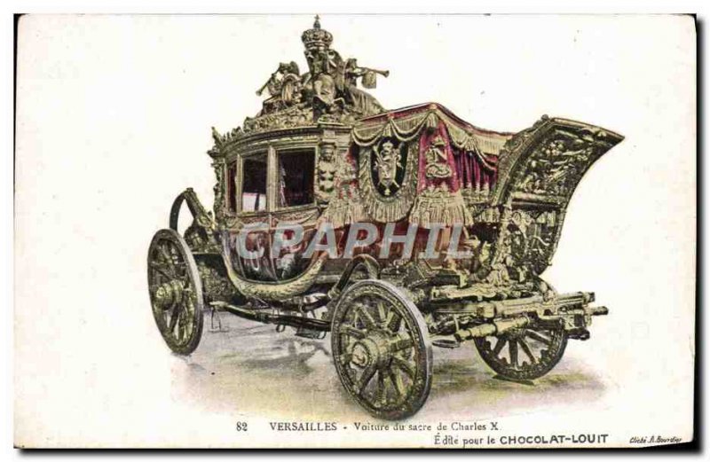 Old Postcard Palace Of Versailles Charles X Rite of Car