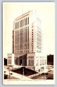 RPPC Jackson County Court House KANSAS CITY MO DOPS 1925-1942 VTG Postcard 1287