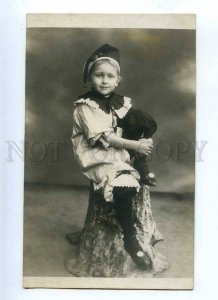 215975 Russia CARNIVAL Boy as PUNCH Vintage REAL PHOTO 1911