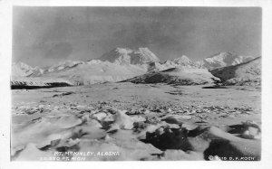 RPPC MT. McKINLEY 20,350 FT HIGH ALASKA D.F. KOCH REAL PHOTO POSTCARD (c. 1910)