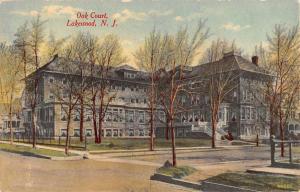 Lakewood New Jersey Oak Court Street View Antique Postcard K27624