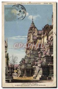 Old Postcard Exposition Coloniale Internationale Paris 1931 Temple d & # 39An...