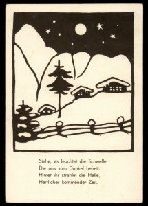 3rd Reich Germany 1943 Hitler Youth Salzburg Weihnacht Christmas Card Cov 100523