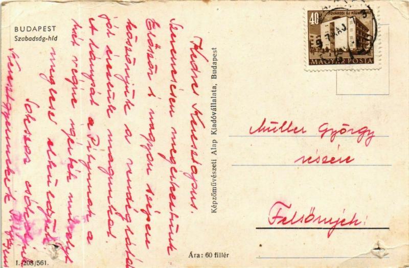 CPA Budapest- Szabadsag bridge HUNGARY (835640)