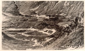 Vintage Postcard Real Photo The Loop Mountain Background Alaska RPPC