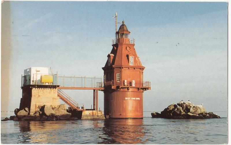 Delaware Bay, NJ, Ship John Shoal Lighthouse, used Postcard