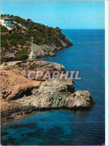 Postcard Modern Mallorca (Baleares) Espana Santa Ponsa conmemorativa Cruz del...