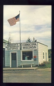 Cornucopia, Wisconsin/WI Postcard, Northernmost Post Office, 1975!