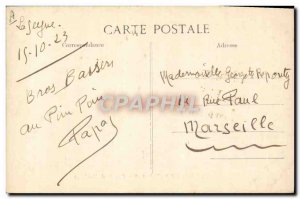 Old Postcard warship Exercise seamanship