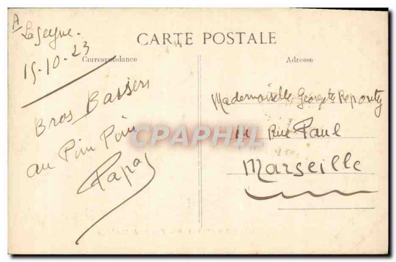 Old Postcard warship Exercise seamanship