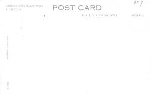 White Star Line Cunard Ship Post Card, Old Vintage Antique Postcard RMS Queen...