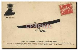 Old Postcard Jet Aviation pilot Antoinette monoplane by Kuller