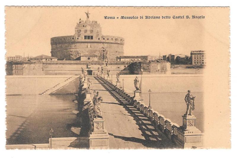 Italy Roma Mausoleo Adriano Castel S. Angelo Vtg Postcard