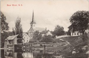 Bear River NS Nova Scotia Church Collotype Postcard H9