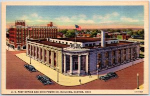 VINTAGE POSTCARD U.S. POST OFFICE AND OHIO POWER COMPANY BUILDING CANTON OHIO 31