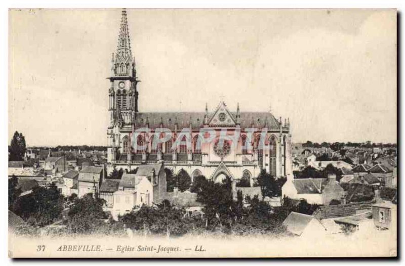 Postcard Old Abbeville Eglise Saint Jacques