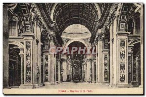 Old Postcard Roma Basilica Di S Pietro