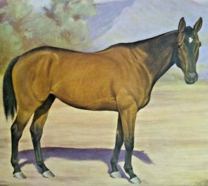 Malicious Race Horse Vintage Art Print Original Omar Khayyam Ridicule 1920's 