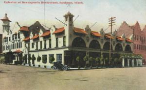 Davenport's Restaurant Spokane WA Washington Unused Postcard E9