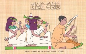Thebes Chapel Of The Nobel Ladies Ettings Harp Egyptian Old Postcard