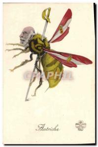 Old Postcard Militaria Austria Bourbon Bee