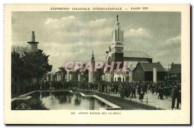 Old Postcard Exposition Coloniale Internationale Paris 1931 Orande Avenue Des...